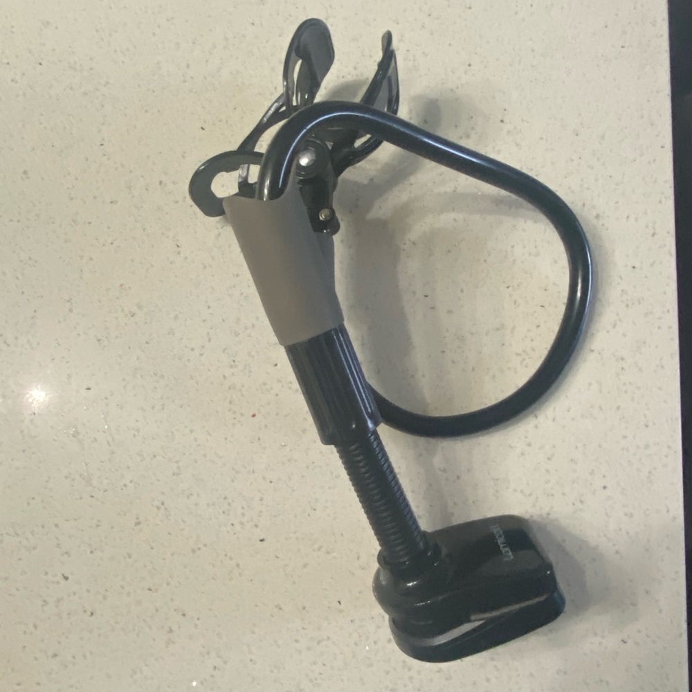 iPhone holder with adjustable clamp
